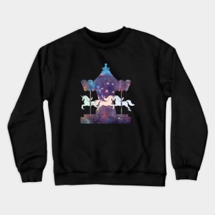 Unicorns Carousel Galaxy Pastels Crewneck Sweatshirt